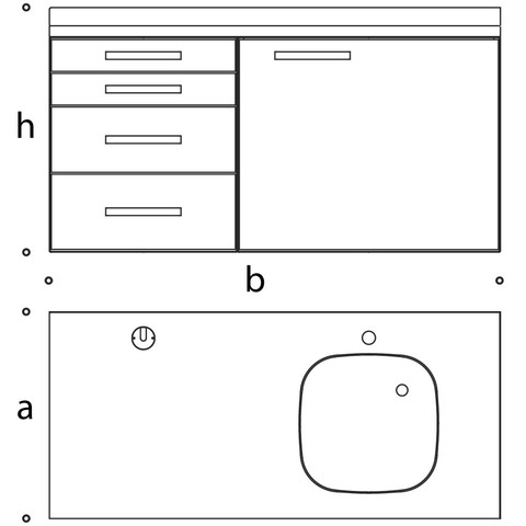 Arbeitsplatte mit Unterschrank | Scholz Gehäusetechnik